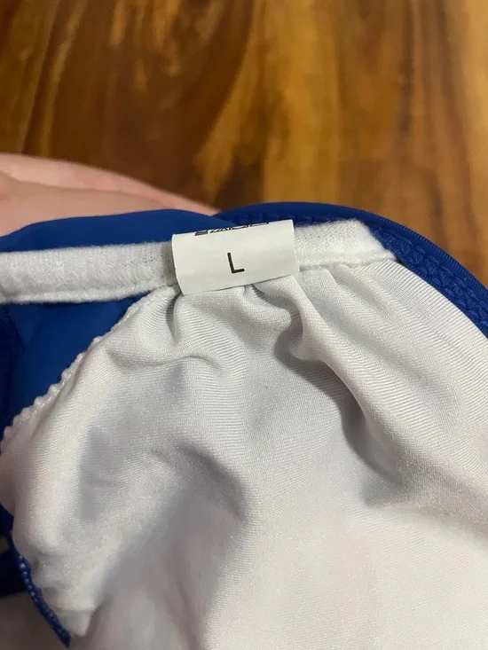 Amazon Blue Ruffle Swim Top - Picture 2 of 6